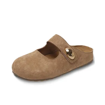 GESHE Rubber Sole Abrasion Resistant Closed Toe Slippers Women's