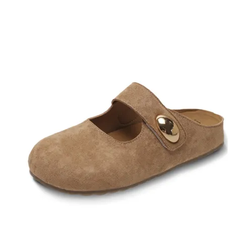 GESHE Rubber Sole Abrasion Resistant Closed Toe Slippers Women's