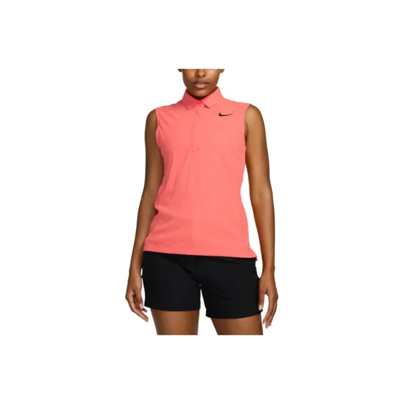 Nike Dri-FIT ADV Sleeveless Golf Polo Shirt Women's Peach-0