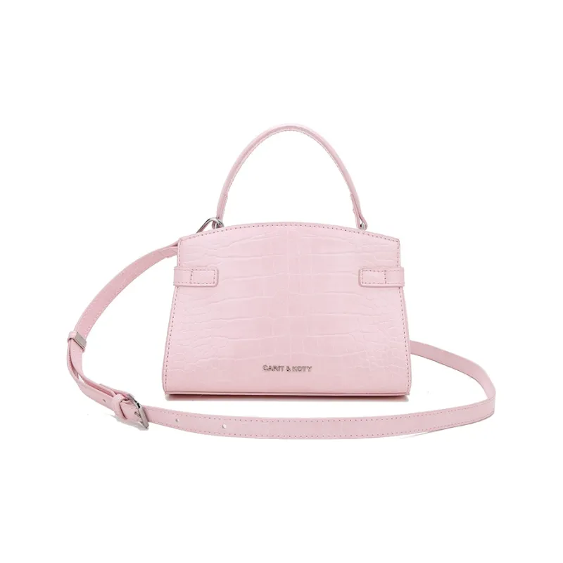 Carit&Koty Polyurethane Handbag Women's Pink-2