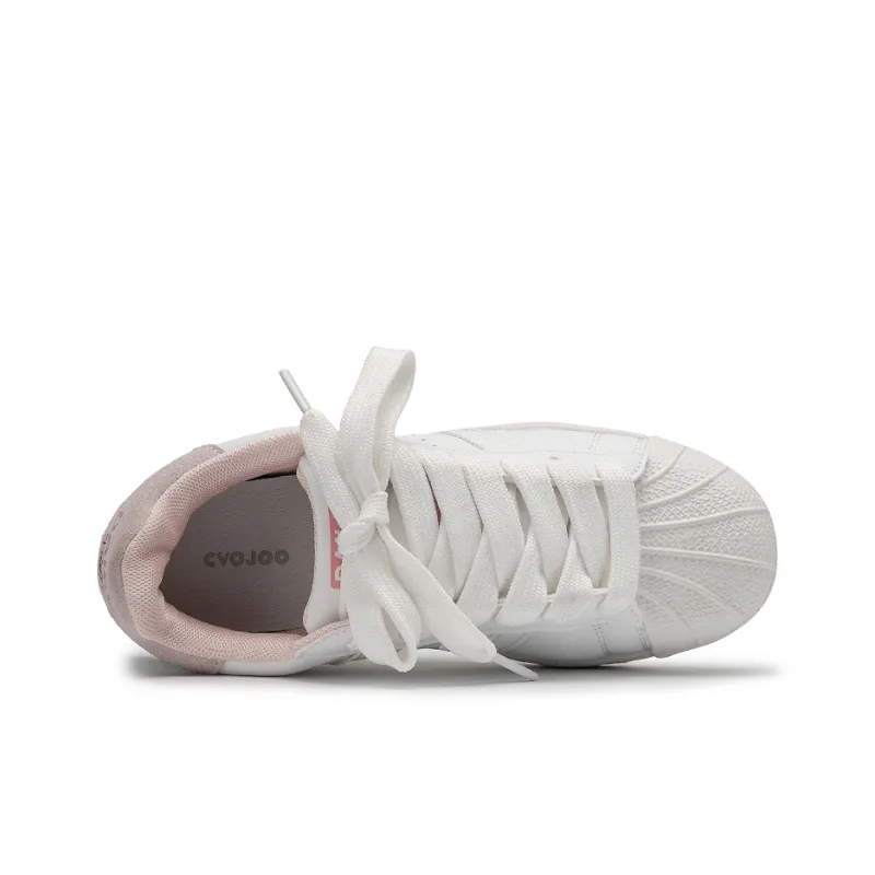 CVOJOO Gift Box Set Low Top Skateboard Shoes Unisex White Pink-2
