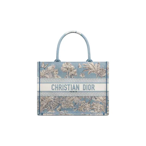 DIOR DiorivieraBookTote Cotton Tote Bag, Shopping Bag, Handbag Medium Size Women's Space Blue & White