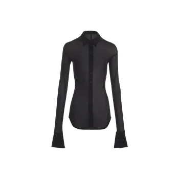 Mugler Semi sheer Jersey Shirt