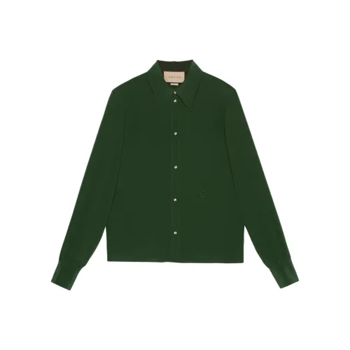 GUCCI Logo Embroidered Buttoned Shirt