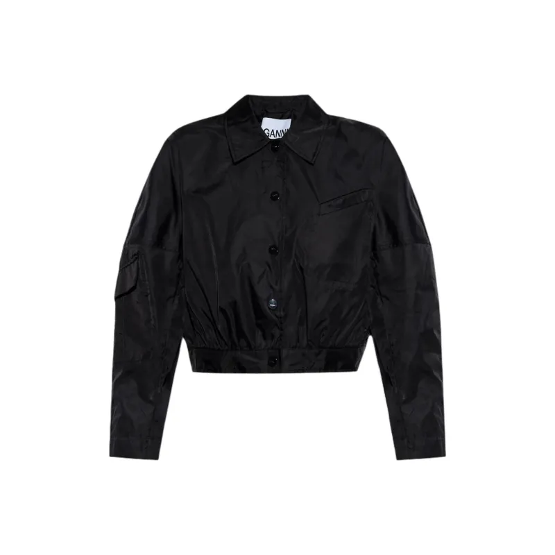 GANNI Pocket Cropped Blazer-0