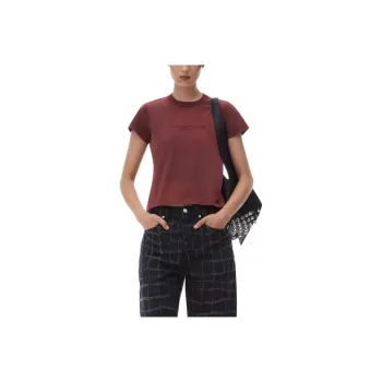 Alexander Wang T Shirt Women's Acid Wash Bright Red