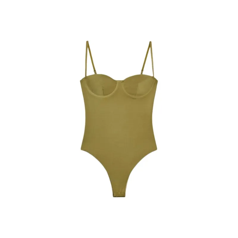 ZARA Bodysuits Women's Olive Green-0