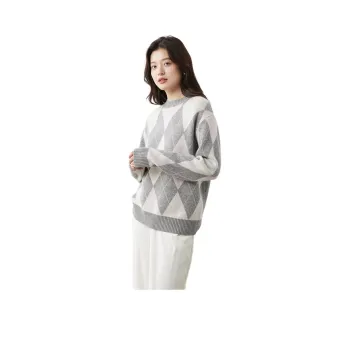 SNOWFORTE Cashmere Sweater Women's Moon Gray