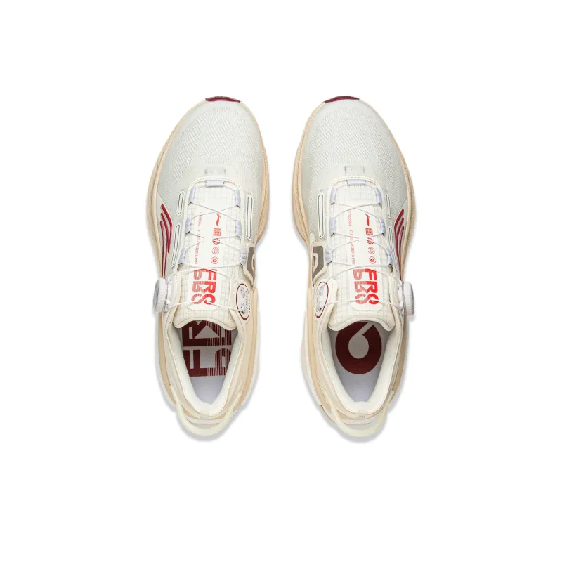 LiNing Liuliu 8 PRO Cushioning, Slip Resistant, And Abrasion Resistant Low Top Carbon Plate Running Shoes Men's Ecru-3