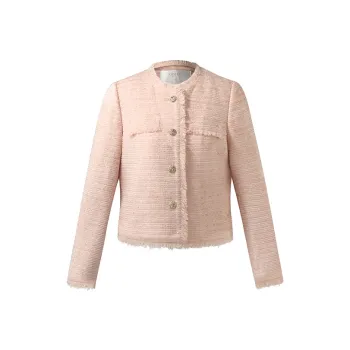 GOELIA Jackets & Coats Chanel Inspired Women's Nude Pink