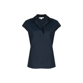 VINCE Cap sleeve Polo Shirt