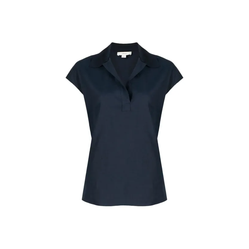 VINCE Cap sleeve Polo Shirt-0