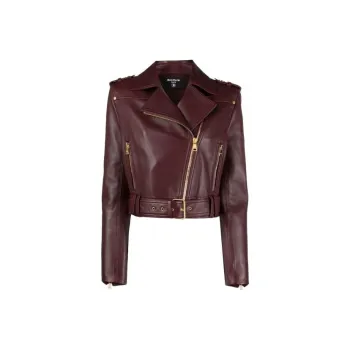 BALMAIN Leather Biker Jacket