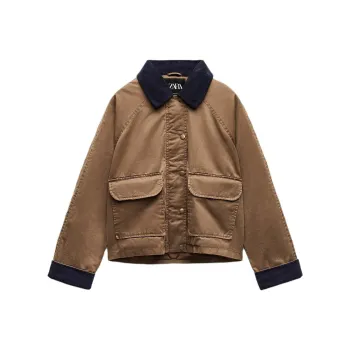ZARA Jackets Coats Women's Yellow Brown