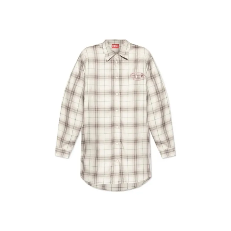 DIESEL D Dalis Q1 Checked Shirt Dress-0