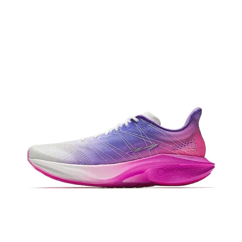 Anta Anti Slip Wear Resistant Low Top Casual Running Shoes Men's White Blue Purple