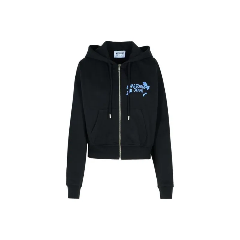 MOSCHINO Logo Printed Drawstring Hoodie-0