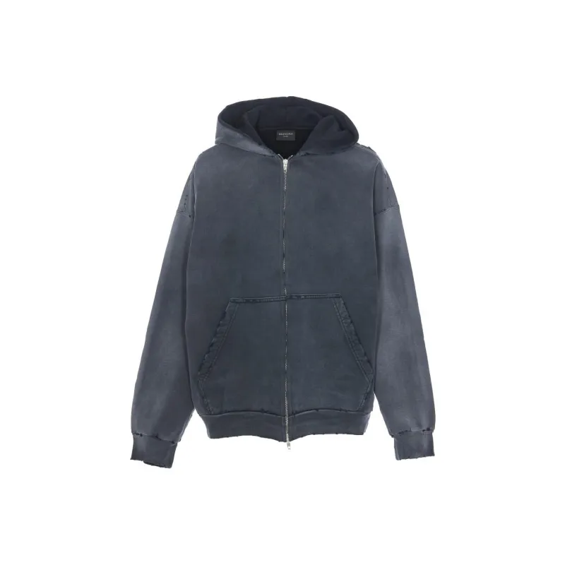 Balenciaga Graphic Printed Zip Up Hoodie-0