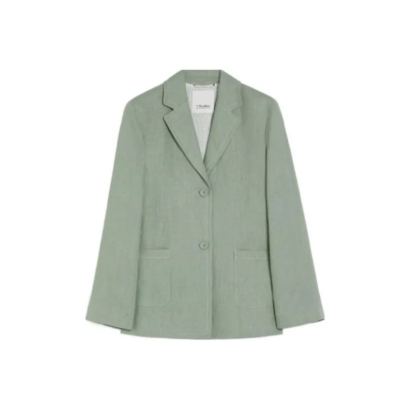 'S MAX MARA Socrates Single-breasted Linen Blazer-0