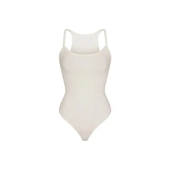 SKIMS FW24 Cotton Collection COTTON RIB CAMI BODYSUIT Bodysuits Women's MARBLE/Marble Color