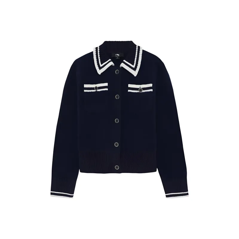 LI NING 1990 Classic Collection Knitwear Women's Dark Marine Blue-0