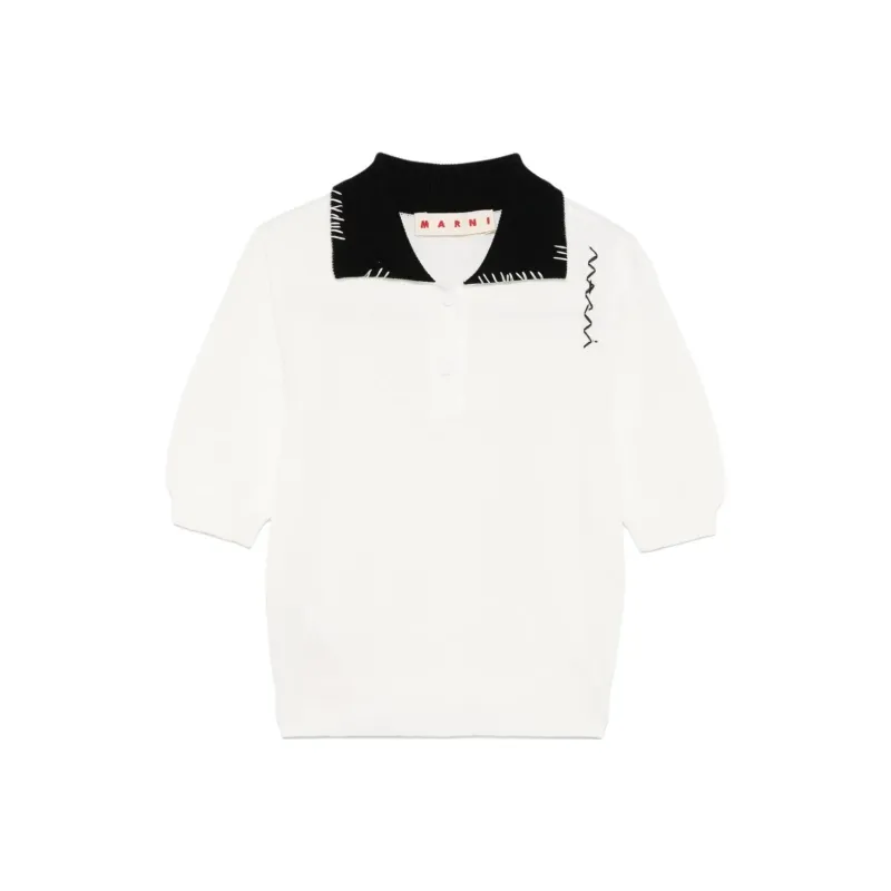 MARNI Contrastíng collar Polo Shirt-0
