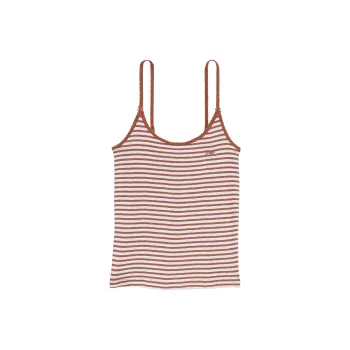 Victoria's Secret PINK Pretty Perfect Cami/Carmel Stripes W/ Hearts Camisole Women's Caramel Stripes With Heart-Shaped