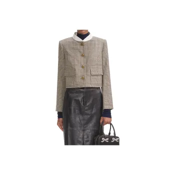 Self portrait Check Wool Jacket