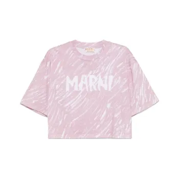 MARNI Logo Printed Crewneck T Shirt