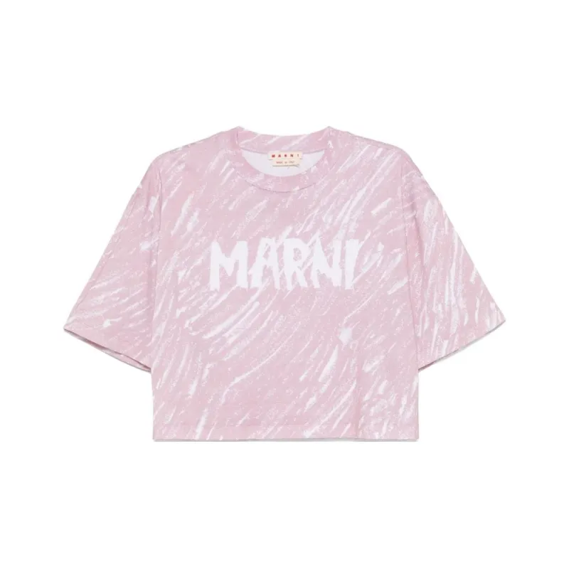 MARNI Logo Printed Crewneck T Shirt-0