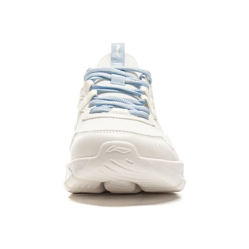 LiNing Cushioning, Abrasion Resistant, Breathable, Lightweight Low Top Sprint Running Shoes Women's White Blue-4