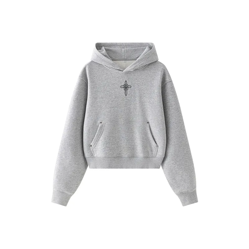 Heartboon Sweatshirt Women's Gray Black-5