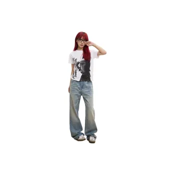 NEVER RULE Jeans Unisex Blue Denim