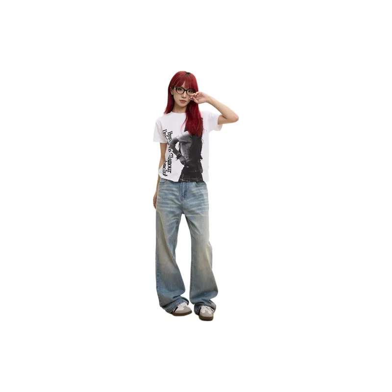 NEVER RULE Jeans Unisex Blue Denim-0