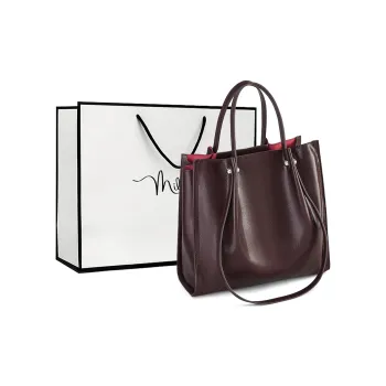 MILLIE'S Cow Leather Handbag, Shoulder Bag Regular Women's Wine Coffee