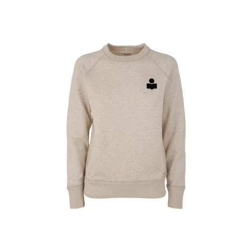 ISABEL MARANT ETOILE Logo Printed Crewneck T Shirt Sweatshirt Women's Ecru