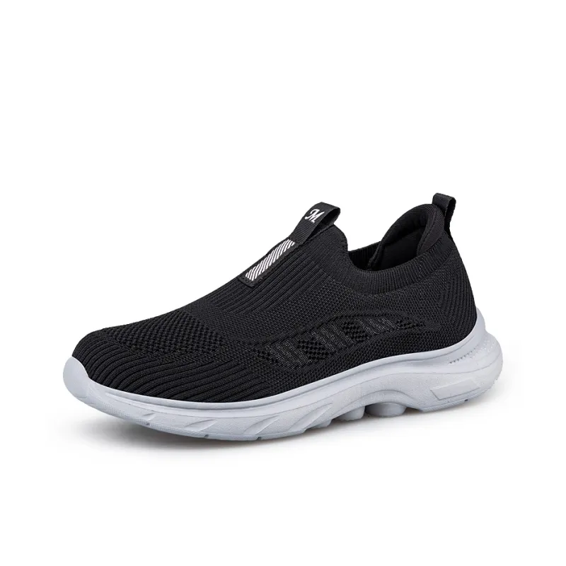 Kuding Elderly Shoes Soft Sole Comfortable Slip on Breathable And Lightweight Low Top Casual Shoes Unisex-15