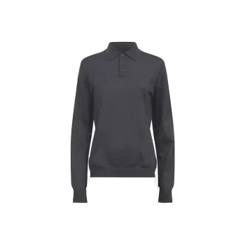 Maison Margiela Long Sleeved Knitted Polo Shirt