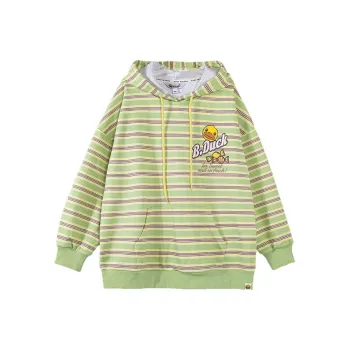 B.Duck Sweatshirt Women's Green Stripes