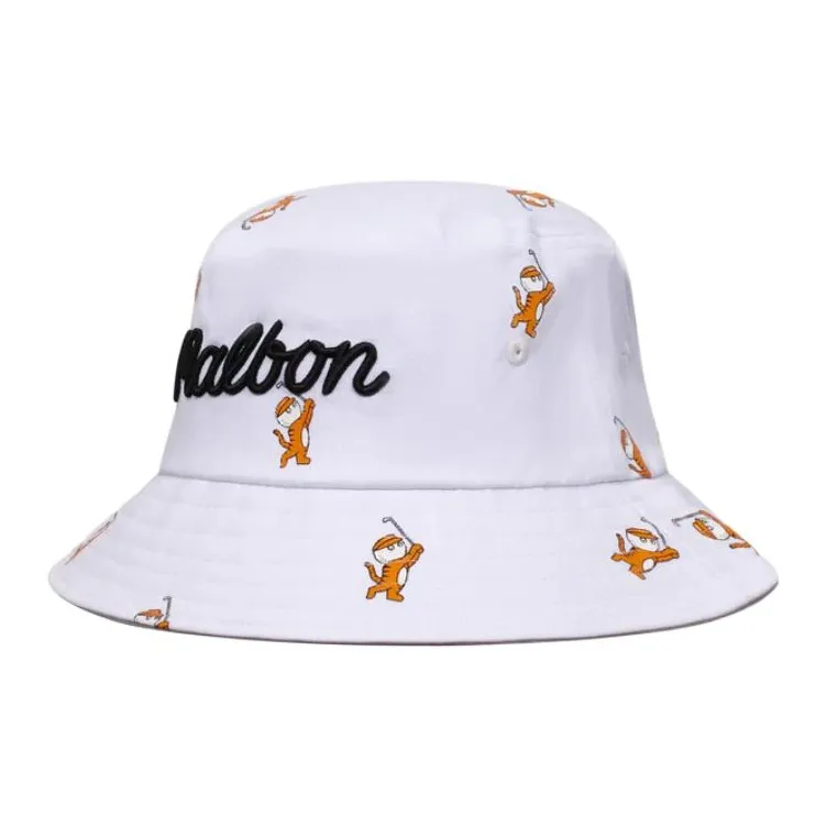 Malbon Golf Polyester Bucket Hats Unisex White-2