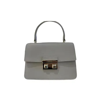 Furla Bella Leather Shoulder Bag Crossbody Bag Handbag Mini Women's Light Beige