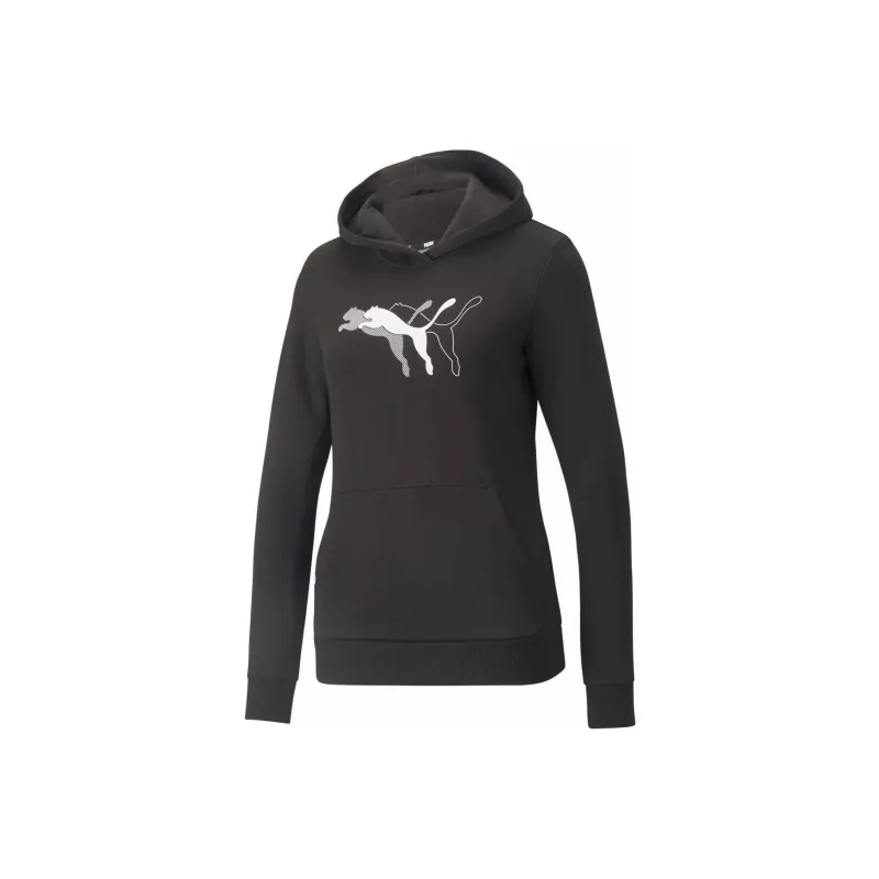 PUMA POWER GRAPHIC HOODIE TR Sweatshirt Women's Black-0