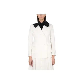ASPESI Flap-Pocketed Double-Breasted Blazer