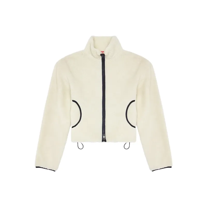 DIESEL Oval D motif Faux fur Jacket-0