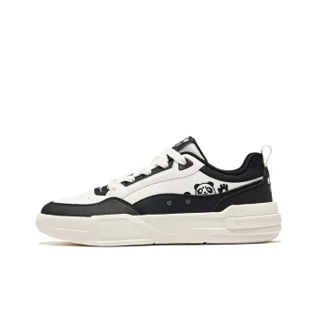 Erke Anti Slip Wear Resistant Low Top Skateboard Shoes Men's Black White