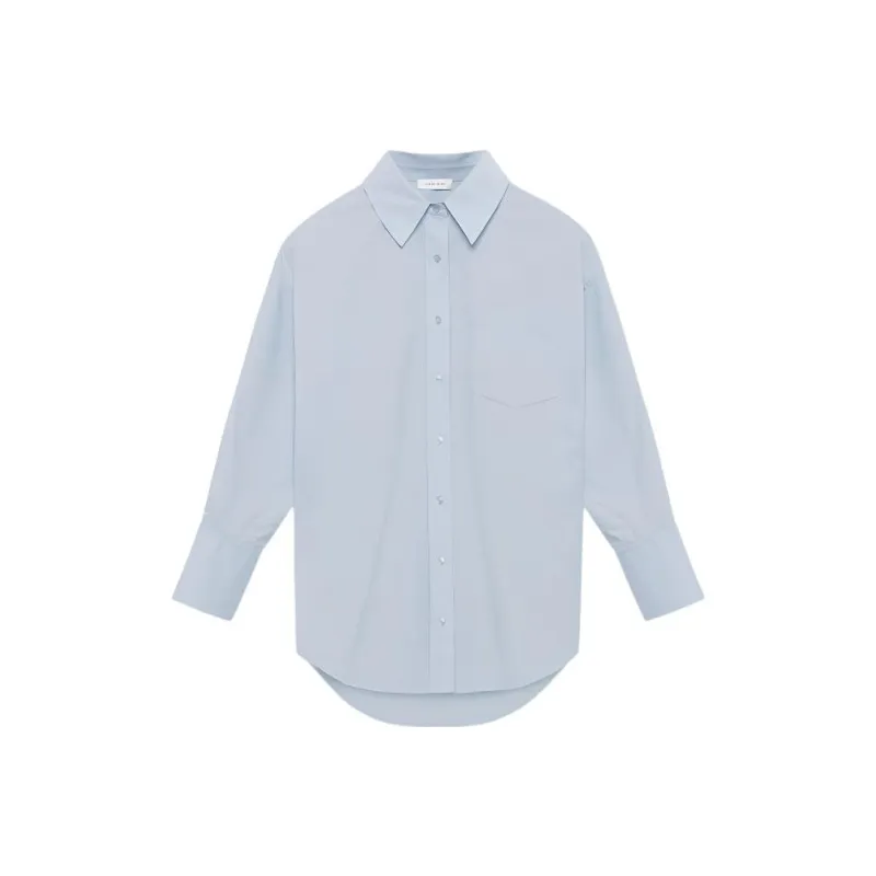 Anine Bing High low Hem Long sleeve Shirt-0