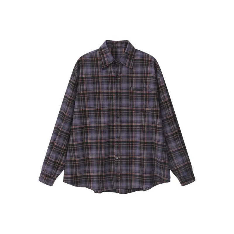 LEMON FAIRY Shirt Women's Purple Plaid-0