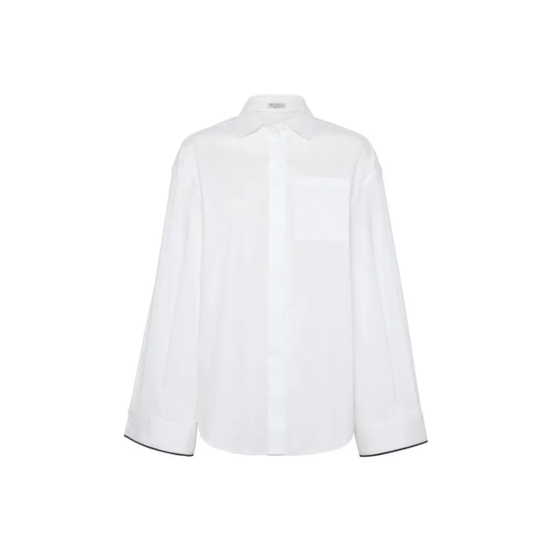 Brunello Cucinelli Spread Collared Buttoned Shirt-0