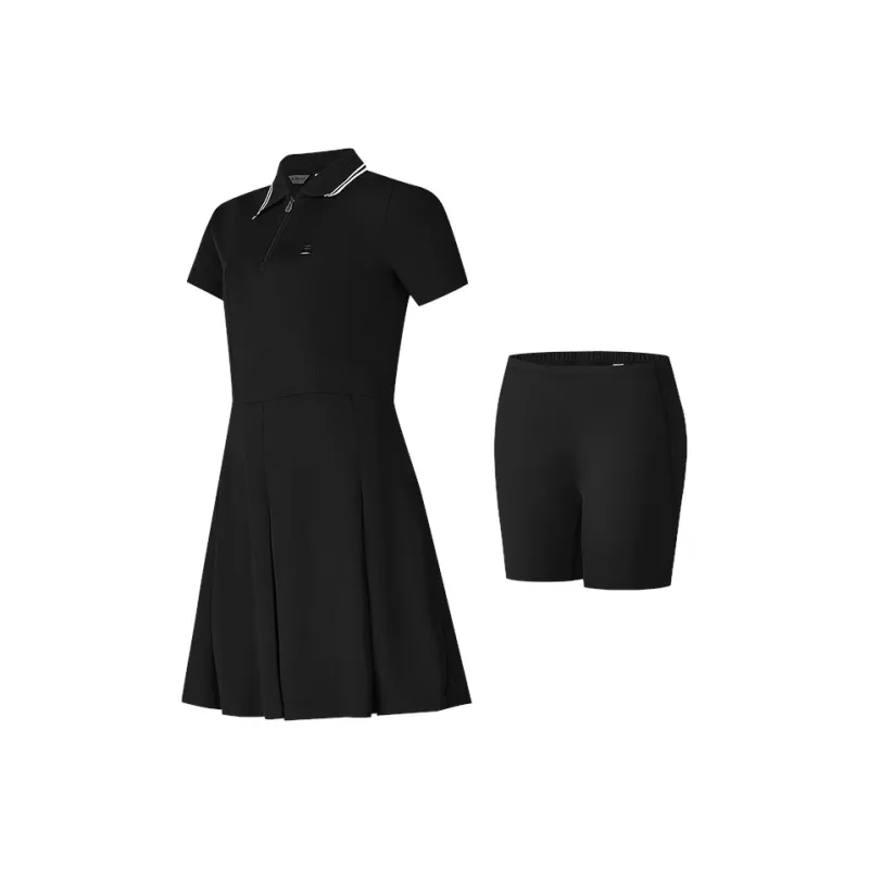 FILA Golf Series Short Sleeved Dress Women's Pitch Black BK-2