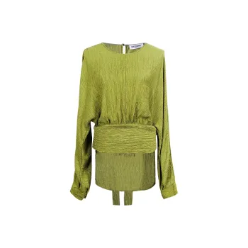 MISSSHINE Shirt Women's Mustard Green